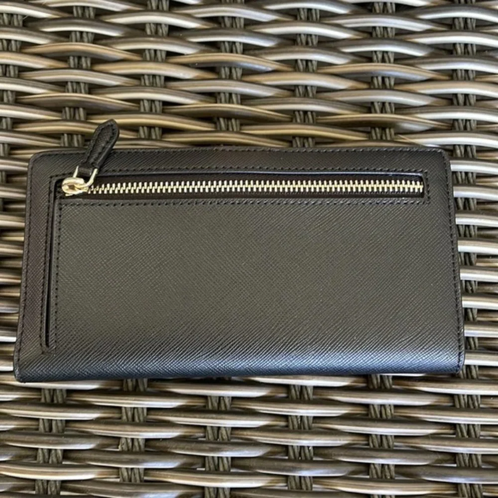 Kate Spade Staci Large Slim Bifold Wallet Black NWT - Picture 11 of 14